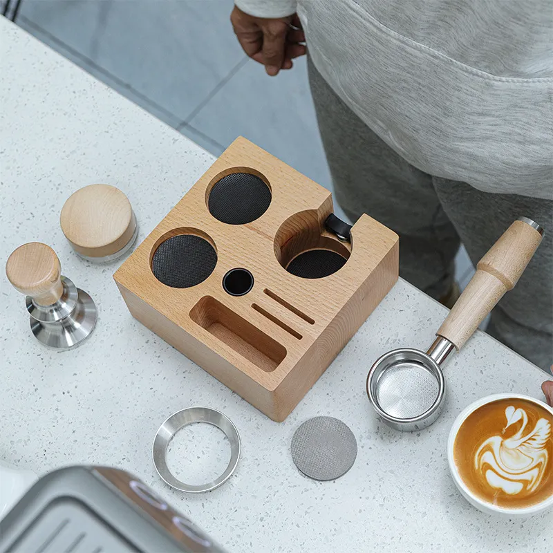 حامل مكبس القهوة من خشب الجوز، - مراجعة Commercial Kitchen Utensil Storage وسعره