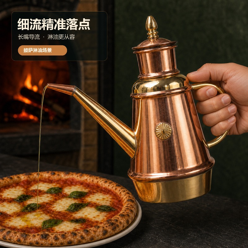 وعاء زيت نحاسي مصنوع يدويًا، ت - مراجعة Commercial Kitchen Utensils وسعره