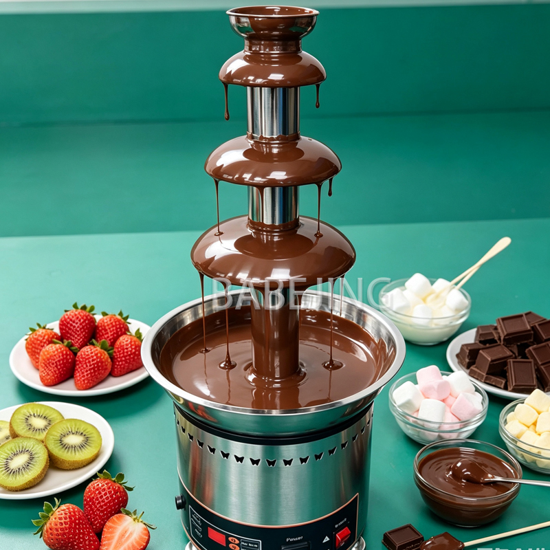 آلة نافورة الشوكولاتة من الفول - مراجعة Chocolate Fountain Commercial وسعره