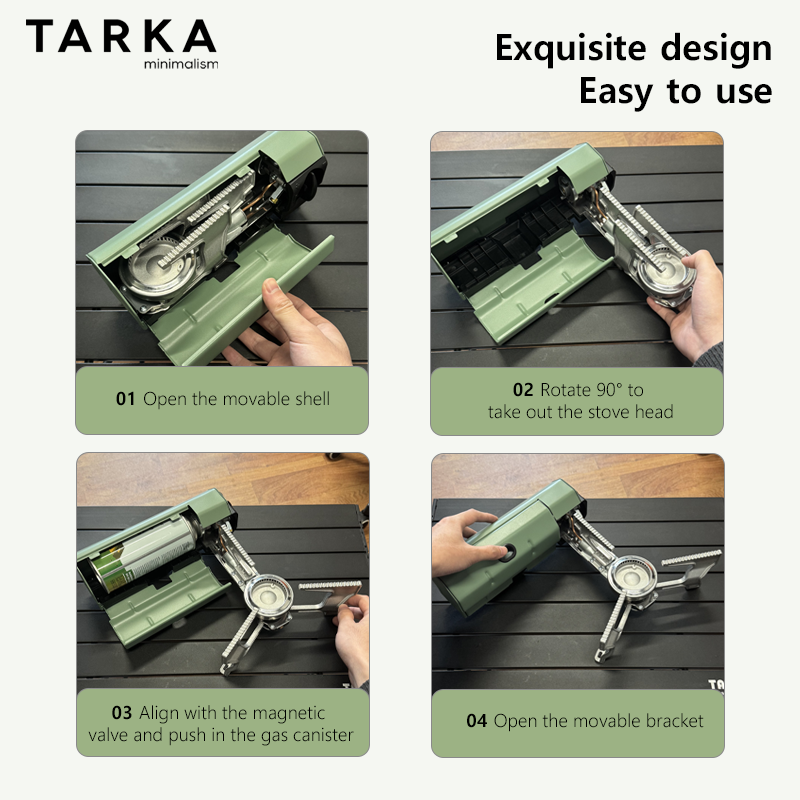 TARKA كاسيت موقد التخييم للطي  - مراجعة Commercial Kitchen Burner وسعره